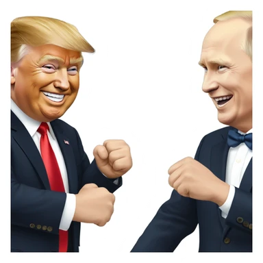 Trump dancing with Putin sticker