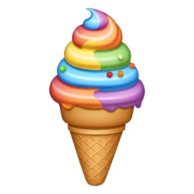 colorful ice cream  sticker