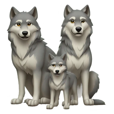 wolf family sticker