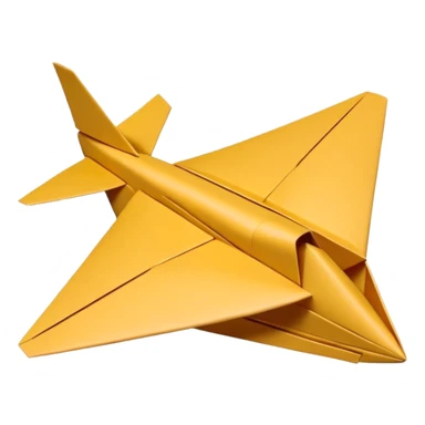 3D render of Paper Airplane made entirely of folded origami paper, sharp creases, cardboard texture, matte finish, visible paper grain, craft aesthetic,  apple emoji style, isolated on white background --v 6.0 sticker