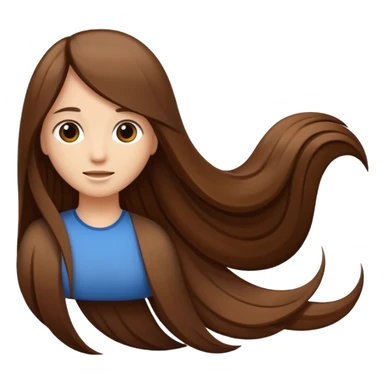Just a long hair flowing without face only straight hair sticker