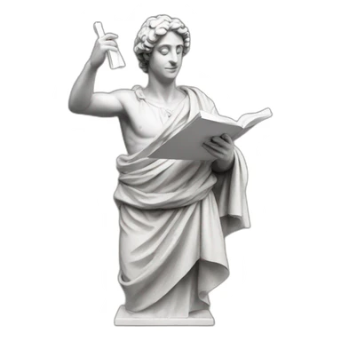 statue holding papers italy sticker