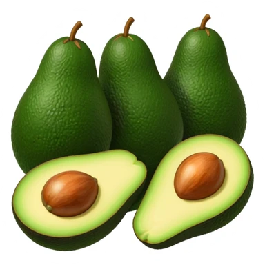 5 avocados whithout seed sticker