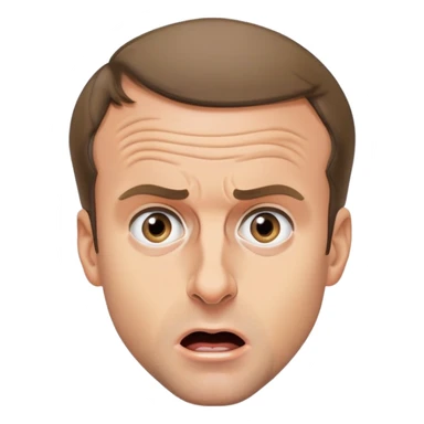 The real Emanuel Macron is in a panic sticker
