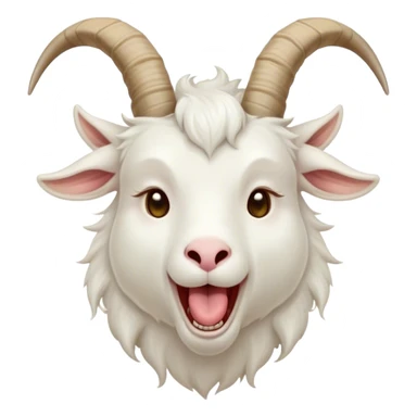 Cinematic Cute Yawning White Goat Portrait Emoji, Head tilted slightly with a dramatic, wide-open yawn, showcasing a soft, downy white fur with delicate horns and gently drooping ears, round eyes barely open in drowsy contentment, Simplified yet irresistibly adorable features, highly detailed, glowing with a soft, cozy glow, high shine, relaxed yet expressive, stylized with a touch of whimsy, bright and endearing, soft glowing outline, capturing the essence of a sleepy yet affectionate goat, so drowsy it feels like it could stretch out of the screen and curl up for a nap! sticker