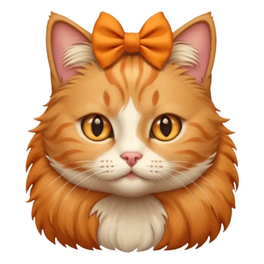 A cat with a little bow sticker