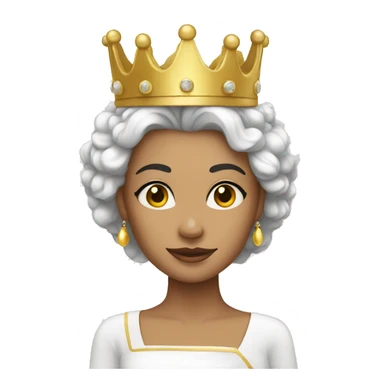 queen white sticker