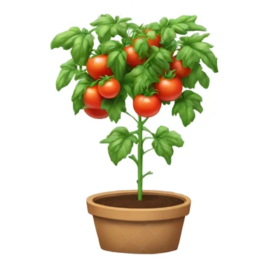 Tomato plant with trellis sticker