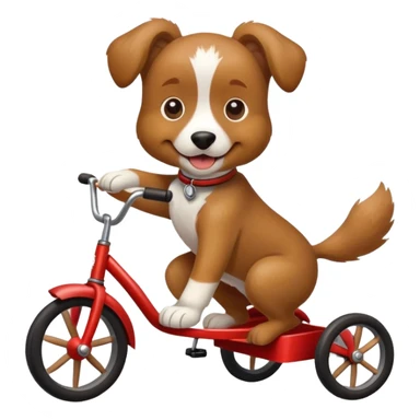  dog riding tricycle sticker