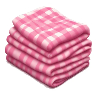 Plaid pink blanket pile sticker
