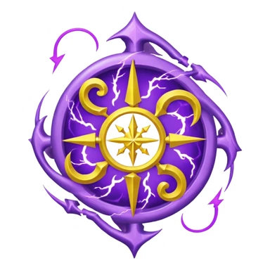 Wiz 101 casting sigil purple and yellow inspired storm magic  sticker