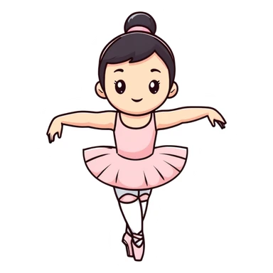 girl doing ballet sticker