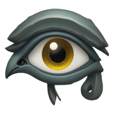 Very serious Horus eye looking up sticker