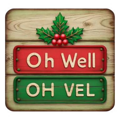 Sign "Oh Well Noel" sticker