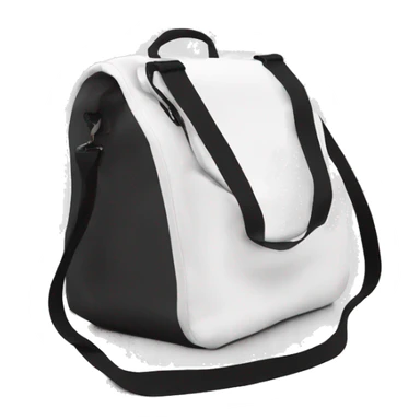 all white shoulder gym bag, white strap sticker
