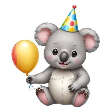 Koala birthday party sticker