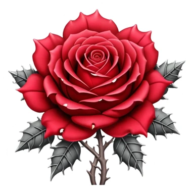 gothic rose with skulls sticker