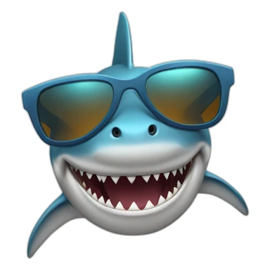 Shark with sunglases sticker