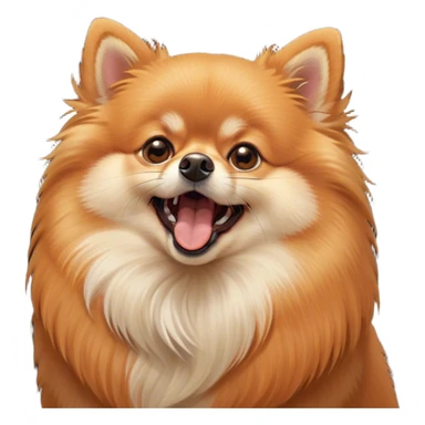 Cinematic Cute Yawning Orange Pomeranian Portrait Emoji, Head tilted slightly with a dramatic, wide-open yawn, showcasing a soft, fluffy orange Fur with a subtle shimmer, floppy ears slightly drooping, round brown eyes barely open in drowsy contentment, Simplified yet irresistibly adorable features, highly detailed, glowing with a soft, cozy glow, high shine, relaxed yet expressive, stylized with a touch of whimsy, bright and endearing, soft glowing outline, capturing the essence of a sleepy yet affectionate companion, so drowsy it feels like it could stretch right out of the screen and curl up for a nap! sticker