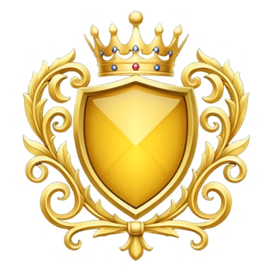 Gold royal Crest sticker