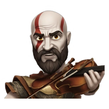 violinist kratos from god of war sticker
