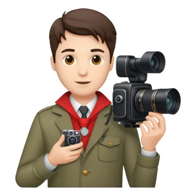 man with Camera, different outfits. sticker