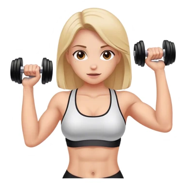 Gym dumbbell girl sticker