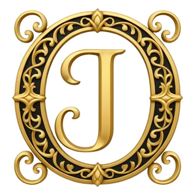 Oldenglis faunt letter J  sticker