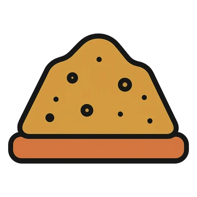 stylized soil icon with color outline, loam sticker