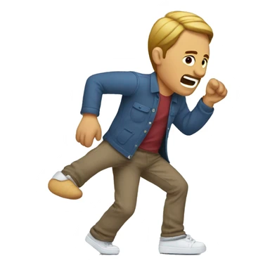 Man getting smacked with slipper sticker