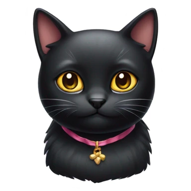 Black cat with a bow on its head sticker