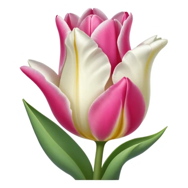 Una ovejita con un tulipán rosa al lado sticker