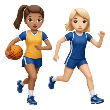 young girls school sports sticker