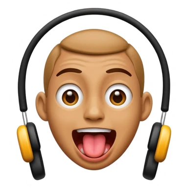 Swinging tounge shaking head  sticker