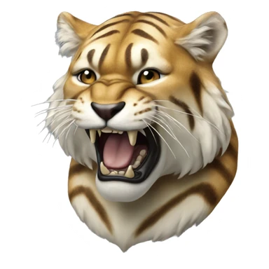 Hyper realistic sabertooth tiger  sticker