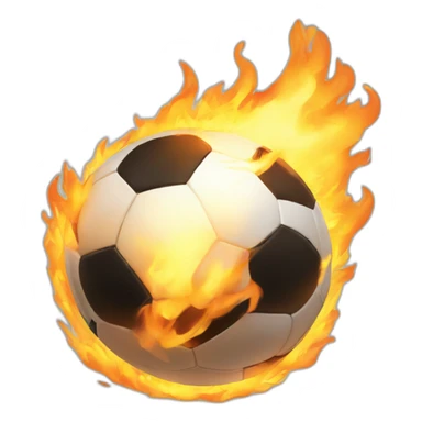 Football on fire sticker