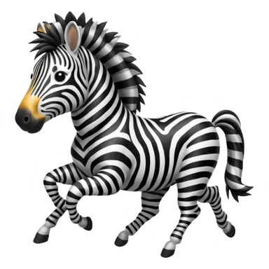 zebra is skipping sticker