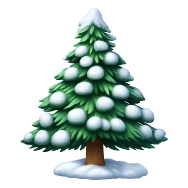 Snowy pine tree sticker