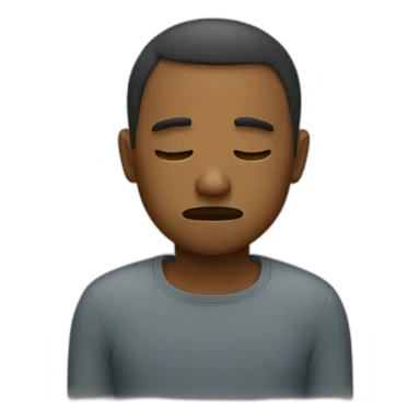 A tired person sticker