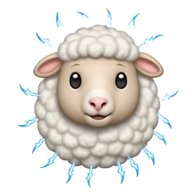 Sheep getting zapped sticker