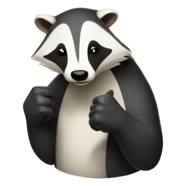 thumbs down badger sticker