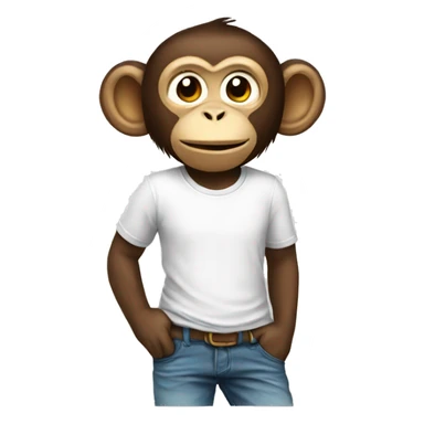 Monkey with a grapic tshirt sticker
