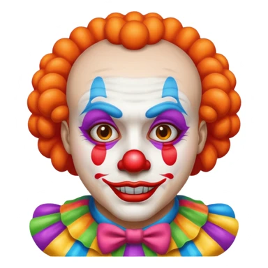 clown make up process sticker