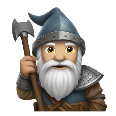 Medieval dwarf with axe sticker