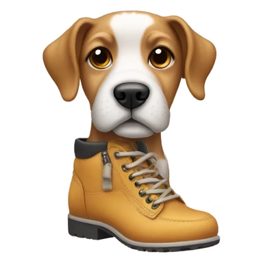 dog in a shoe sticker