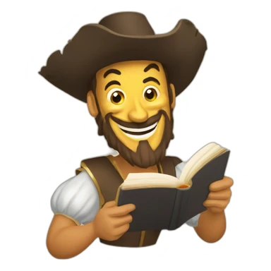 Savage laughs while reading the novel Don Quixote sticker