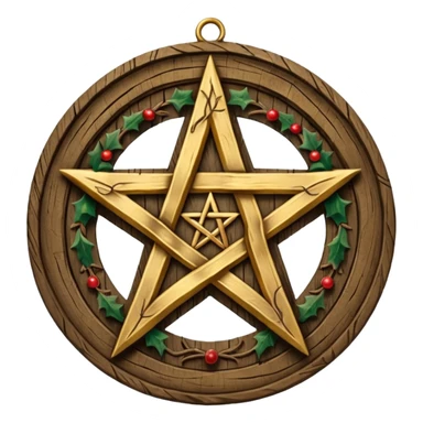 yule pentacle sticker