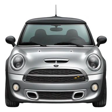 Silver mini Cooper S sticker