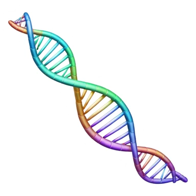 DNA strand above a paper sheet sticker