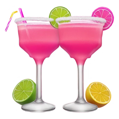 2 pink margaritas cheering  sticker